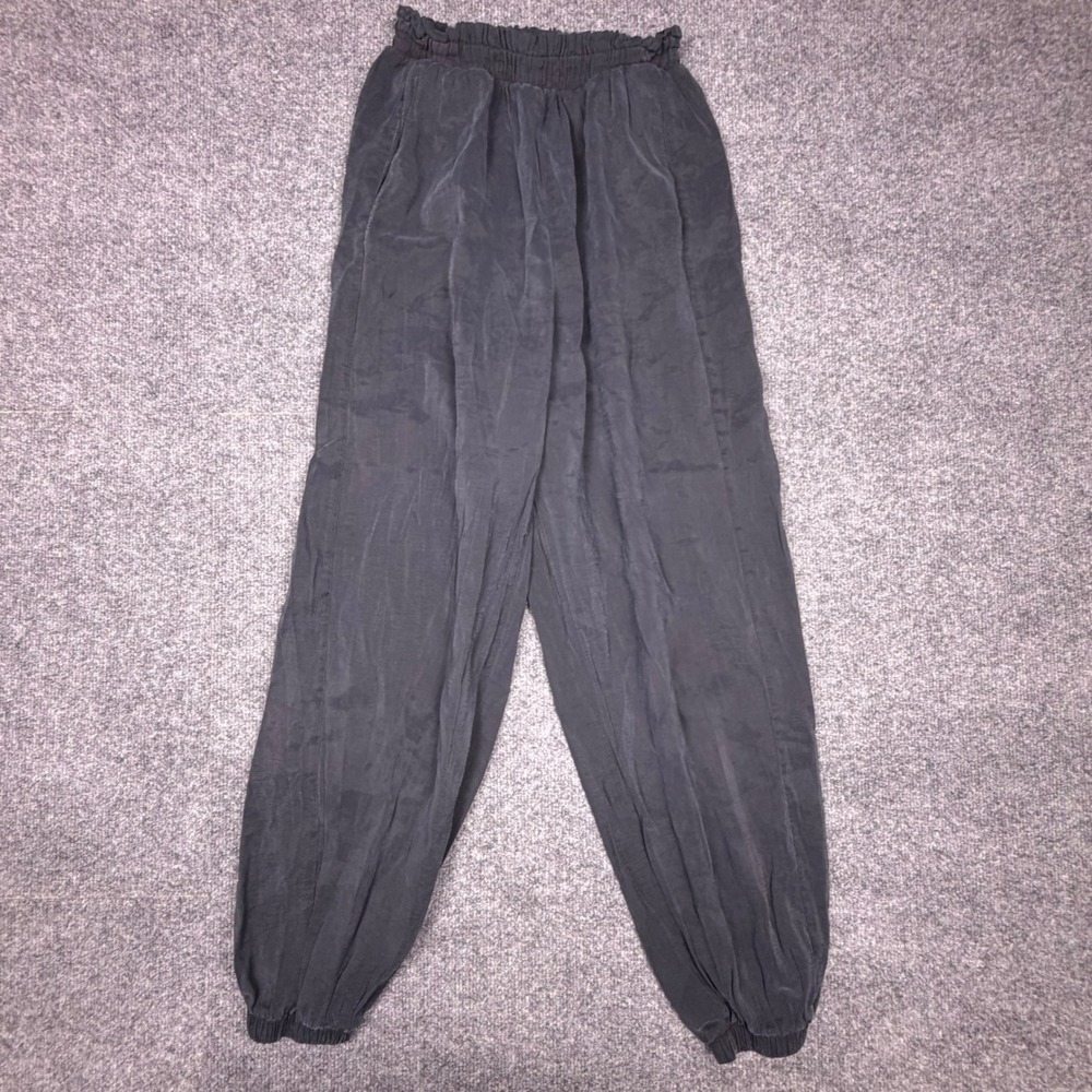 Jimmy Key Gray Modal Blend Paperbag Waist Jogger Pants Small